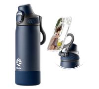 Fjbottle Botella de Agua Acero Inoxidable - Apertura en 1 clic/asa imantada porta-móvil Termo - Botella Termica 1L/700/600ml Sin BPA/Sin Fugas
