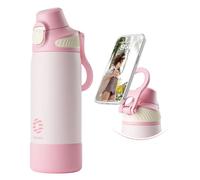 Fjbottle Botella de Agua Acero Inoxidable - Apertura en 1 clic/asa imantada porta-móvil Termo - Botella Termica 1L/700/600ml Sin BPA/Sin Fugas