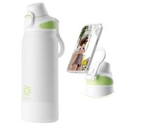 Fjbottle Botella de Agua Acero Inoxidable - Apertura en 1 clic/asa imantada porta-móvil Termo - Botella Termica 1L/700/600ml Sin BPA/Sin Fugas