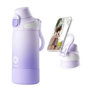 Fjbottle Botella de Agua Acero Inoxidable - Apertura en 1 clic/asa imantada porta-móvil Termo - Botella Termica 1L/700/600ml Sin BPA/Sin Fugas