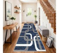 Fjhaeuo Alfombra Larga Pasillo Antideslizante Lavables en Lavadora Felpudo Entrada Casa Largo Tapetes Moderno Pelo Corto Alfombras para Pasillos Cocina Comedor Habitacion 50 x 450 cm