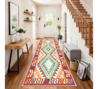 Fjhaeuo Alfombra Larga Pasillo Antideslizante Lavables en Lavadora Felpudo Entrada Casa Largo Tapetes Moderno Pelo Corto Alfombras para Pasillos Cocina Comedor Habitacion 50 x 180 cm