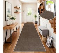 Fjhaeuo Alfombras de Pasillo Antideslizante Lavable Lavadora Alfombra de Cocina Tapetes Larga Cocina Habitacion Pie de Cama Exterior Terraza Pelo Corto 50 x 300 cm