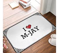 FJHG Mat In House - Felpudo con texto en inglés "I Love M-Jay" (65 x 90 cm)
