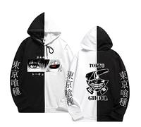 FJHYEEBN Sudadera con capucha Tokyo Ghoul para hombre Ken Kaneki Suéter japonés Anime Tokyo Ghoul Sudadera Suéter Cosplay Disfraz, Negro , S