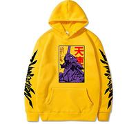 FJHYEEBN Sudadera para hombre Anime Neon Genesis Evangelion Eva Cosplay con capucha Asuka Langley Soryu Ayanami Rei, amarillo, L