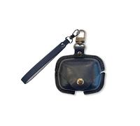 FJIASTB - Funda para auriculares Shokz OpenDots 2, textura de piel, a prueba de golpes, con mosquetón y cordón (azul)