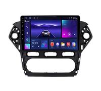 FJINQIANG Android 15 Radio Coche 2 DIN 9 Pulgadas HD Pantalla Táctil para Ford Mondeo 4 Mk4 2010-2014 Conectar y Usar con Bluetooth GPS WiFi Radio Carplay Inalámbrico Android Auto