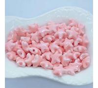 FJISD 20 Uds. Cuentas de cerámica de Estrella de Color UV de 12MM para Hacer Joyas, Cuentas Sueltas de cerámica para Pulseras, Colgantes de cerámica