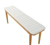 FJIXUO 1 Uds. Cojín Suave de Felpa for Banco, Funda for Restaurante Que Mantiene el Calor, for Silla for Comedor, Taburete for Porche para Jardín, Muebles(White,30x200cm)