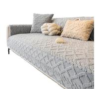 FJIXUO 1pc Color sólido Estera de sofá de Felpa Universal Durante Todo el año Resistente a los arañazos Funda de sofá Antideslizante para Sofá(Light Gray,Backrest70X70cm)