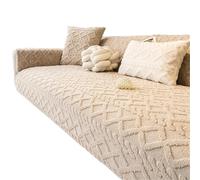 FJIXUO 1pc Color sólido Estera de sofá de Felpa Universal Durante Todo el año Resistente a los arañazos Funda de sofá Antideslizante para Sofá(Light Coffee,1seat 90x90cm)