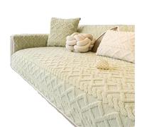 FJIXUO 1pc Color sólido Estera de sofá de Felpa Universal Durante Todo el año Resistente a los arañazos Funda de sofá Antideslizante para Sofá(Green,2 Seats 90X160cm)