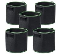 FJIXUO 5 Bolsas de Fieltro for Plantas, macetas no Tejido for hortalizas y Flores, Herramientas jardinería para Plantas,Verduras
