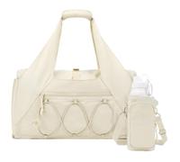 FJIXUO Bolsa de Fitness Gran Capacidad for Mujer, Ideal for Deportes y Yoga. Bolso Mano Ligero Viaje con múltiples Capas Compartimentos for Ropa Seca húmeda para Entrenamiento Físico Y Físico(White)