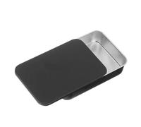 FJIXUO Caja de Lata vacía Rectangular Metal, Pastillero Caramelo con Empuje, contenedores bisagras, Organizador pequeño Almacenamiento, 2 uds para Guardar Lápices Y Material(Black)