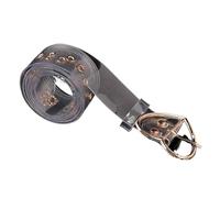 FJIXUO Cinturón transparente for mujer, con hebilla de corazón, redondo y cuadrado, ancho, estilo punk invisible Para Fiestas Y Viajes(Color 6)