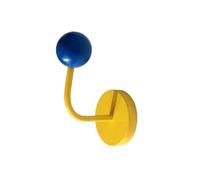 FJIXUO Gancho magnético for decoración de refrigerador cocina, ganchos magnéticos sin perforación, colgador almacenamiento huellas, 2 uds Para Cocina,Dormitorios(Yellow blue)