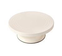 FJIXUO Plato giratorio de plástico for repostería, soporte antideslizante for decoración tartas, accesorios cocina, herramientas for hornear Para Fiestas De Cumpleaños(White)