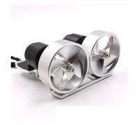 FJLKGDSP Hélice metálica de Empuje subacuático 9 kg con Motor Dual 24 V y Resistente al Agua KYO-4T-DUAL ESC for Barco RC(Silver)