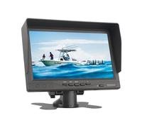 FJLKGDSP Pantalla de Monitor Coche 7 Pulgadas con Visera HD Digital, Entrada vídeo bidireccional, Imagen retrovisora, Sistema estacionamiento LCD 9V-36V(MJ-706H)