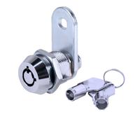 FJM de seguridad mei-2400al-ka Tubular Cam Lock con 1 - 1/8 "cilindro y acabado cromado, con llave, MEI-2400AS-KA
