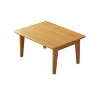 FJMQHU Mesa Suelo Plegable Bambú para Comedor y Terraza Acabado Suave al Tacto Diseño Funcional Ocupa Lugar Acuada para Picnics Interiores Escritura Creativa, Natural, 60 37 26.2cm