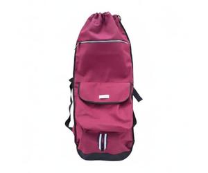 FJMQHU Portador de Patineta Bolso Táctico de Lona Impermeable Acolchado de Compartimentos para Patinaje y Equipo Adecuada para Desplazamientos Aventura, Rojo Vino, 88-34cm