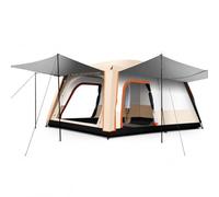 FJMQHU Tienda Campaña Doble Capa Impermeable r, Tipo, Estaciones, con 2 Habitaciones, para Viajes, Café