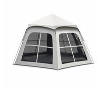 FJMQHU Tienda campaña para 5-8 Impermeable automática, Refugio r para Exteriores, para senrismo, Tienda Hexagonal de Lona Negra de Gran tamaño (240 * 280 * 155cm)