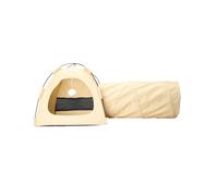 FJMQHU Tienda de Campaña para Gatos, para Cachorros, Caseta para Perros de Exterior, Parque Infantil Impermeable, Fácil de Limpiar, Ideal para Descansa, Beige
