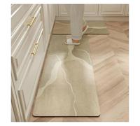 FJOADNVM Alfombra Baño Secado Rapido Carpet for Kitchen Waterproof Floor Mat Beige Carpets PVC Leather Non-Slip Oil-Proof Long Foot Mats Home Decoration Rug Balcony(Color04,1pc 50x120cm)