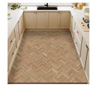 FJOADNVM Alfombra Baño Secado Rapido Kitchen Floor Mat Imitation Wood Grain PVC Leather Waterproof Carpet Non-Slip Oil-Proof Foot Mats Large Size Home Decoration Rug(Color04,80x200cm)