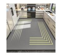 FJOADNVM Alfombra Baño Secado Rapido Kitchen Floor Mat Waterproof Non-Slip Oil-Proof PVC Leather Wipeable Washable Soft Carpet Dirt-Resistant Balcony Rug(Color06,90x150cm)