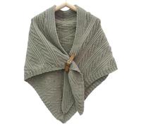 FJOADNVM Bufanda De Invierno Winter Shawl Thickened Warm Cloak Scarf Knitting for Women Bandana Scarves Poncho Foulard Hijab(Gray)