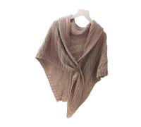 FJOADNVM Bufanda De Invierno Winter Shawl Thickened Warm Cloak Scarf Knitting for Women Bandana Scarves Poncho Foulard Hijab(Khaki)
