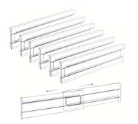 FJOADNVM Cajas Organizadoras Cajones 4/5/6pcs Clear Drawer Dividers Adjustable Organizer for Clothes Kitchen, Office Cosmetics Good for Tidy Storage(6pcs)