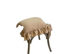 FJOADNVM Cojin Silla De Jardin Funda de cojín for Silla con Volantes, Tela Antideslizante, Asiento Falda y Lazos for Sala Estar Comedor(Color5,1pc 50x50cm)