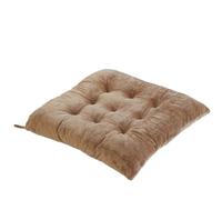 FJOADNVM Cojines De Asiento De Pana Cojín Cuadrado de Terciopelo Cristal, Suave y cómodo for Silla, hogar, Oficina, Coche, Interior Exterior, Patio, sofá, 40x40 cm(Khaki_Polyester)