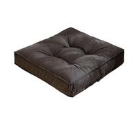 FJOADNVM Cojines De Asiento De Pana Cojín de Pana con Lazos, ultrasuave y cálido for el Suelo, Ideal for un rincón Lectura. Asiento Cuadrado cómodo(Black)