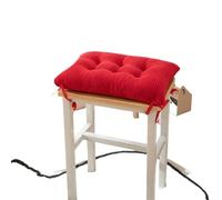 FJOADNVM Cojines De Asiento De Pana Cojín Rectangular de Pana Thiened Cuion for Silla pupitre Escolar, Taburete for Estudiantes Secundaria, Colores Surtidos, 2 Correas(Bright Red,45 * 45cm)