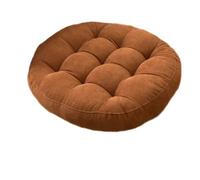 FJOADNVM Cojines De Asiento De Pana Cojín Redondo de Suelo for Adultos, Acolchado Grueso, Ideal for meditación, Yoga, Sala Estar u Oficina(Coffee,Round 55cm)