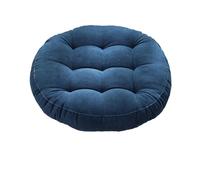FJOADNVM Cojines De Asiento De Pana Cojín Redondo de Suelo for Adultos, Acolchado Grueso, Ideal for meditación, Yoga, Sala Estar u Oficina(Blue,Round 55cm)
