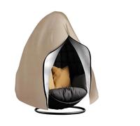 FJOADNVM Funda para Silla De Doble Huevo Funda for Silla Colgante de Huevo for Patio, Impermeable, Resistente, un Solo Asiento, for Columpio, Protector jardín(Khaki,60 * 180cm)