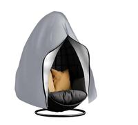 FJOADNVM Funda para Silla De Doble Huevo Funda for Silla Colgante de Huevo for Patio, Impermeable, Resistente, un Solo Asiento, for Columpio, Protector jardín(Grey,60 * 150cm)