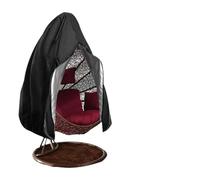 FJOADNVM Funda para Silla De Doble Huevo Funda Protectora Impermeable for Silla de Patio, Color Negro, con Cremallera, for Exteriores(Black 115X190CM)