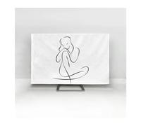 FJOADNVM Funda Para TV Cubierta antipolvo for pantalla, cubierta for TV, tela de 32-75 pulgadas, moneda Simple y moderna(03,70 inch)