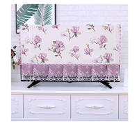 FJOADNVM Funda Para TV Portada de TV 32" 37" 40 "42" 43 "55" La cubierta antipolvo superficie curva LCD 65 "no se puede quitar al iniciar la del monitor 32 Cubierta televisor(Tulip purple,48inch)