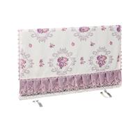 FJOADNVM Funda Para TV Portada de TV 32" 37" 40 "42" 43 "55" La cubierta antipolvo superficie curva LCD 65 "no se puede quitar al iniciar la del monitor 32 Cubierta televisor(Jasmine purple,58inch)