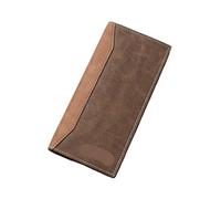 FJOADNVM Monedero Mujer Grande Cartera Larga de Cuero sintético con diseño Esmerilado for Hombre, Billetera multifunción Negocios, Monedero Grande for(Dark Brown)